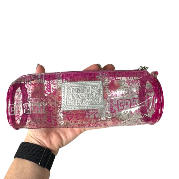 Coach Poppy Clear Makeup Toiletry Pencil Case Bag Pouch - Picture 1 of 4